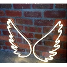 Placa neon: Asas de Anjo